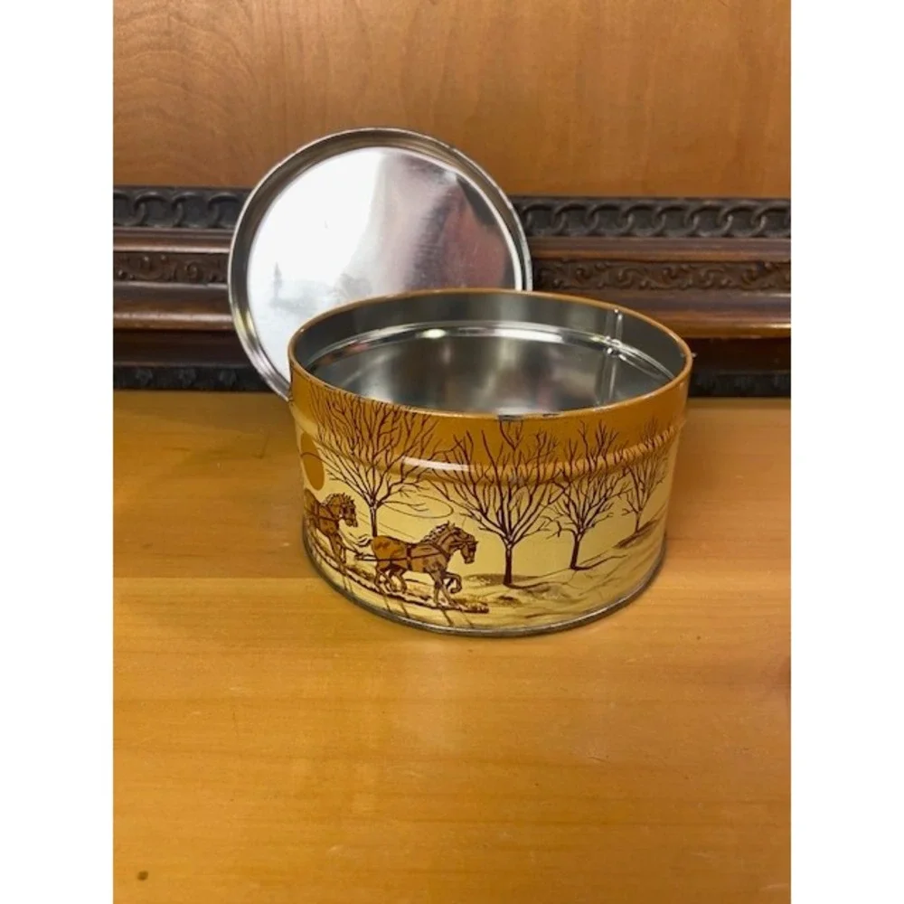 Vintage E Cherry Sons & Co Cashew Butter Crunch Tin Stagecoach Philadelphia